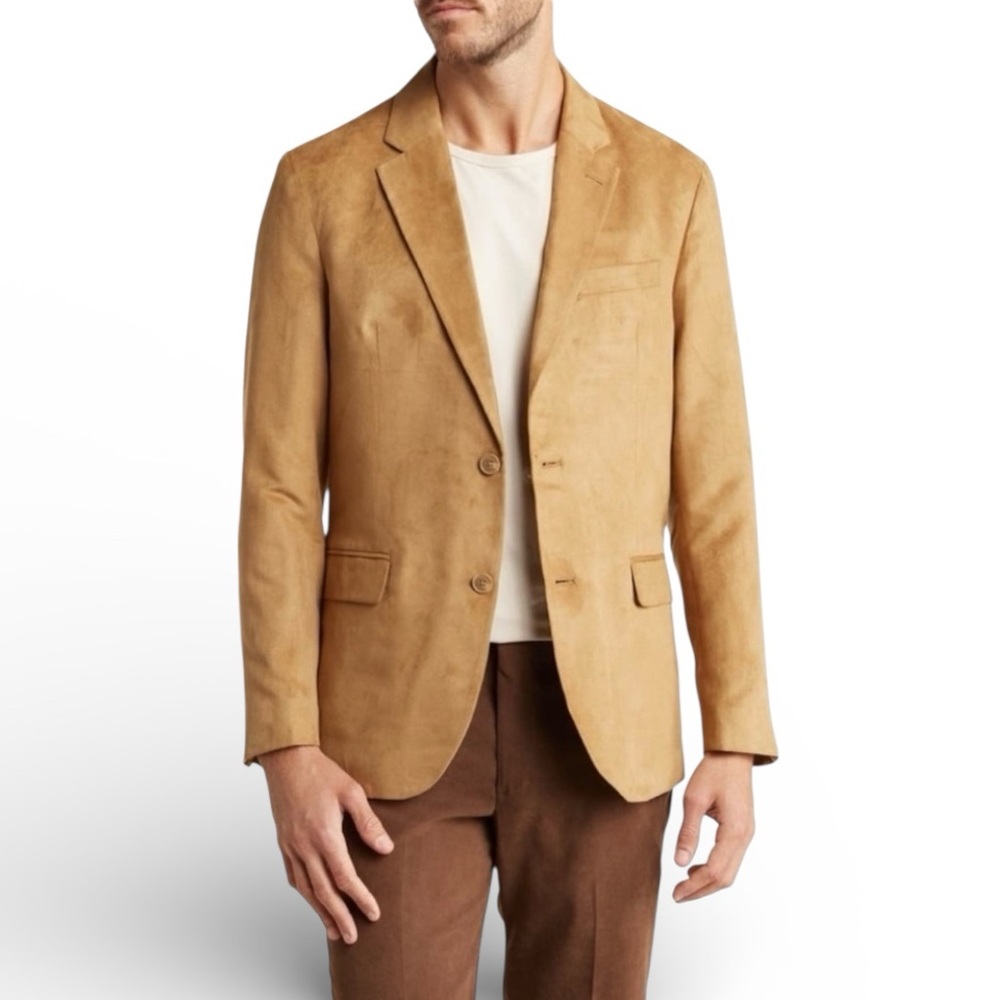 Vince Camuto Men’s Blake Camel Faux Suede Sport Coat NWT Size XL